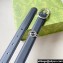 Gucci Width 2.5cm Belt with Round Interlocking G 760164 Black/Silver