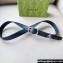 Gucci Width 2.5cm Belt with Round Interlocking G 760164 Black/Silver