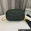 Saint Laurent lou mini bag in quilted grain de poudre embossed leather 612579 Dark Green