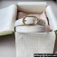 Gucci Width 2.5cm Belt with Round Interlocking G 760164 White/Gold