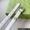 Gucci Width 2.5cm Belt with Round Interlocking G 760164 White/Silver