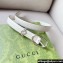 Gucci Width 2.5cm Belt with Round Interlocking G 760164 White/Silver