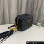 Saint Laurent lou mini bag in quilted grain de poudre embossed leather 612579 Black/Gold