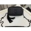 Saint Laurent lou mini bag in quilted grain de poudre embossed leather 612579 Black