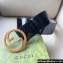 Gucci Width 7cm Blondie wide patent belt 751534 Black