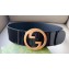 Gucci Width 7cm Blondie wide patent belt 751534 Black