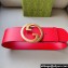 Gucci Width 7cm Blondie wide Leather belt 751534 Red