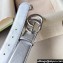 Gucci Width 4cm GG Marmont wide belt 400593 Silver lamé leather