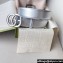 Gucci Width 4cm GG Marmont wide belt 400593 Silver lamé leather
