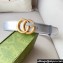 Gucci Width 4cm GG Marmont wide belt 400593 Silver/Gold lamé leather