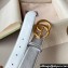 Gucci Width 4cm GG Marmont wide belt 400593 Silver/Gold lamé leather