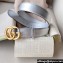 Gucci Width 4cm GG Marmont wide belt 400593 Silver/Gold lamé leather
