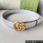 Gucci Width 4cm GG Marmont wide belt 400593 Silver/Gold lamé leather