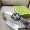 Gucci Width 4cm Interlocking G buckle wide belt 763389 Silver leather
