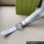 Gucci Width 4cm Interlocking G buckle wide belt 763389 Silver leather