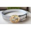 Gucci Width 4cm Interlocking G buckle wide belt 763389 Silver/Gold leather
