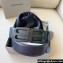 Balenciaga Width 3.4cm BB Hourglass Large Belt in black calfskin with black/Green Hardware