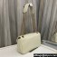 Saint Laurent calypso Bag in plunged lambskin 734153 Vintage White