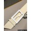 Fendi Width 6cm Baguette Wide leather belt White