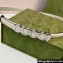 Gucci Width 1.5cm Gucci buckle thin belt 751602 White/Silver