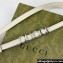 Gucci Width 1.5cm Gucci buckle thin belt 751602 White/Silver