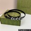 Gucci Width 1.5cm Gucci buckle thin belt 751602 Black/Silver