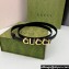Gucci Width 1.5cm Gucci buckle thin belt 751602 Black/Gold