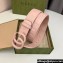 Gucci Width 4cm GG Marmont Matelassé wide belt 400593 Pink