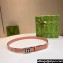 Gucci Width 2cm GG Marmont reversible thin belt 659418 GG Supreme canvas Pink/Silver