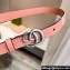 Gucci Width 2cm GG Marmont reversible thin belt 659418 GG Supreme canvas Pink/Silver