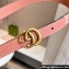 Gucci Width 2cm GG Marmont reversible thin belt 659418 GG Supreme canvas Pink/Gold