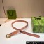 Gucci Width 2cm GG Marmont reversible thin belt 659418 GG Supreme canvas Pink/Gold