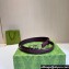 Gucci Width 1.5cm Thin belt with Interlocking G buckle 751556 Date Red/Silver