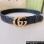 Gucci Width 4cm GG Marmont Matelassé wide belt 400593 Black/Gold