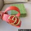 Gucci Width 4cm GG Marmont Matelassé wide belt 400593 Red/Gold