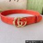 Gucci Width 4cm GG Marmont Matelassé wide belt 400593 Red/Gold