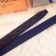 Louis Vuitton Width 3.5cm Double Sides Belts Black/Blue 2018