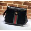 Gucci Ophidia Suede Saddle Bag 523658 Black 2018