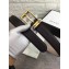 Gucci Width 3.5cm Vintage Buckle Belts With Bee In Grained Calfskin Black/Gold 2018