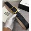 Gucci Width 3.8cm GG Textured Belts Black/Gold 2018 