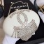 Chanel Resin/Strass Fringe Minaudiere Bag A94666 White 2018