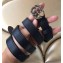 Gucci Crystal GG Buckle Leather Belts Black 2018
