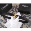 Chanel Width 3cm Leather Belt Black with Golden CC Logo
