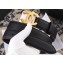 Chanel Width 3cm Leather Belt Black with Golden CC Logo