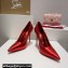 Christian Louboutin Heel 10.5cm Hot Chick Pumps in Metallic Red