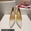 Christian Louboutin Heel 10.5cm Kate Pumps in Patent White