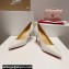 Christian Louboutin Heel 6.5cm Kate Pumps in Patent White