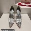 Christian Louboutin Heel 10.5cm Degrastrass PVC Pumps in glittered Silver