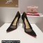 Christian Louboutin Heel 10.5cm Follies Strass Pumps in Net and suede calf Black