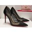 Christian Louboutin Heel 10.5cm Follies Strass Pumps in Net and suede calf Black